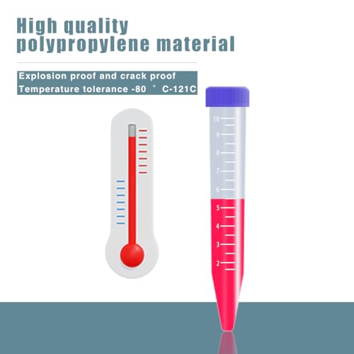 image for BIPEE Centrifugal Tubes, 10ml Tapered Test Tubes, Centrifugal Tubes wi
