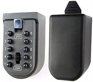 Hyfive Push Button wall mounted Key Safe Outdoor Combination Security Weather Resistant Outdoor Key Safe Key Keeper Wall Mounted Safety Combination Code Locking Storage
