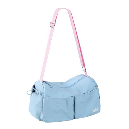 MIER Women's Cute Mini Gym Bag for Sports Pilates with Wet Pocket, 9L Blue