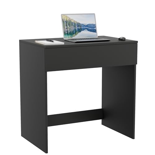 ComfortCove Biurko Komputerowe z Szufladą, Toaletka, 75 cm, Czarne