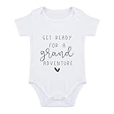 SproutJoy Get Ready for a Grand Adventure Bodysuit for Baby Pregnancy Announcement for Grandparents Baby Bodysuit Infant Newborn