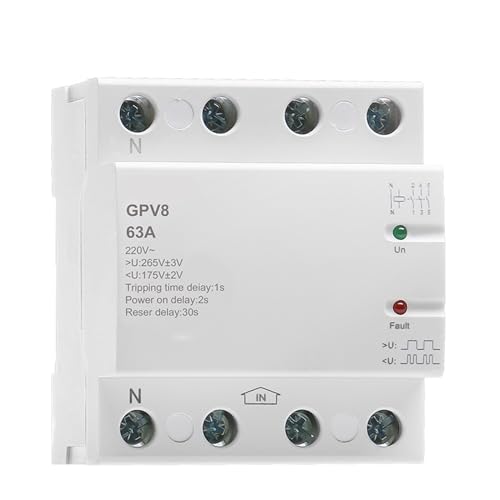 Relé de protección GPV8 contra sobrevoltaje autorrecuperable 220V 63A de 4 polos 2