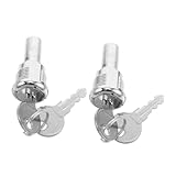 TOYZFRIENDY 2 Sätze Metallzylinderschloss für Verkaufsautomaten Langlebiges Diebstahlschutz schloss mit Schlüssel Kompatibel mit Snack Getränke Greifautomaten Einfache Installation Hohe