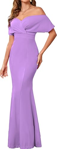 Image of Formal Dresses for Women Evening Party Elelgant Mermaid Cocktail Floor Length Prom Long Dress with Zipper