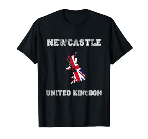 Retro Newcastle United Kingdom Distressed UK Flag T-Shirt