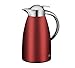 Produktbild alfi SIGNO 1.0l, satin rot, Edelstahl-Isolierkanne mit hygienischem Hartglaseinsatz, Drehverschluss mit bequemer Drucktaste, ergonomischer Griff, mit einer Hand, ideal als Kaffeekanne, Teekanne