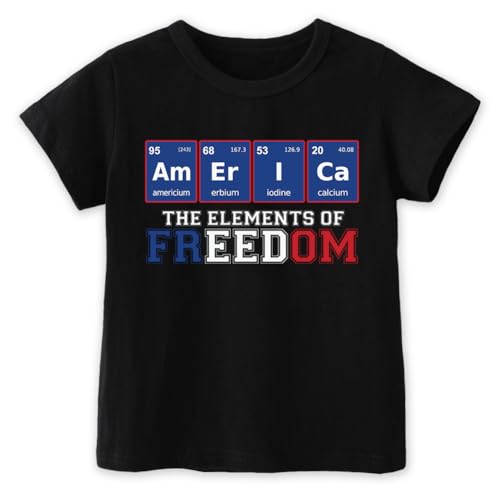 4th of July Toddler Baby Boys Girls T-Shirt Kids Funny Letters Print Patriotic Cotton Independence Day Top