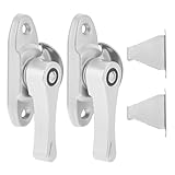 Pratique et sûr : le verrou universel en acier inoxydable en forme de croissant avec crochet assure un verrouillage fiable des portes et fenêtres, garantissant la sécurité de votre maison