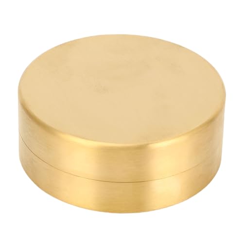 Jectse Caja de Almacenamiento de Joyería para Exteriores Sellada de Latón, Contenedor Compacto Resistente Al Agua para Viajes, Estuche de Almacenamiento de Latón Portátil para Collares, Pendientes,