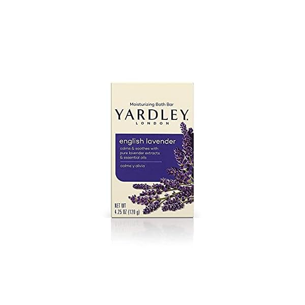Yardley London Moisturizing Bar English Lavender with Essential Oils 4.25 oz (Pack of 4)