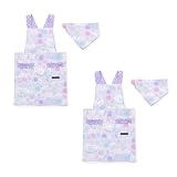COLORFUL CANDY STYLE バッククロス子どもエプロン(100～120cm) ユニコーンファンタジー 2枚セット 女の子 かわいい 子供用 子供 こども エプロン 三角巾 セット キッズエプロン 子供用 幼児 小学生 可愛い かわいい おしゃれ 小学校 N7907512-BTR