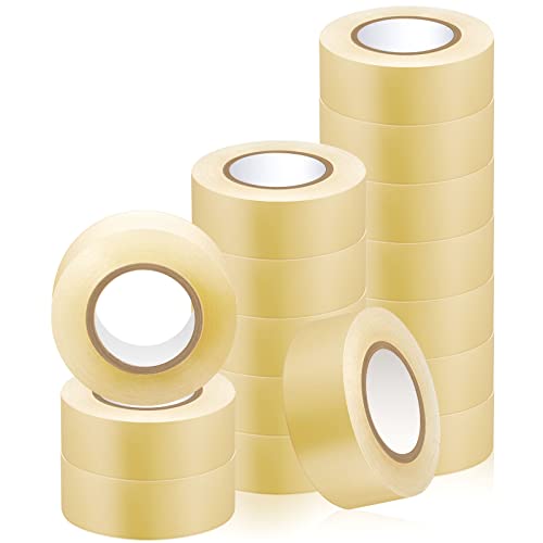 Meooeck Clear Hockey Sock Tape Adhesive Shin Guard Stick Tape Roll,16 Roll