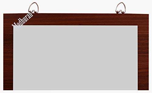 Image of Madhuran Sun Art Frameless Wall Hanging Small Size Mirror (30X35 CM,C.Walnut) Stickers Dressing Table Bathroom Organizer Cabinet Bedroom Flexible Sheets Mirrors Storage Full Length