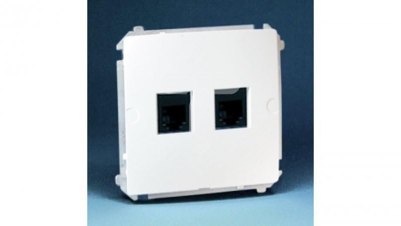 Prise de courant plastique IP20 blanc 75x34x75 mm compacte