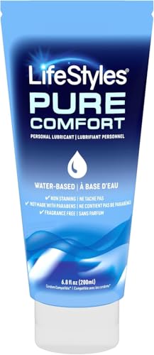 LifeStyles Pure Comfort Water Based Personal Lubricant 6.8 fl oz 1 Pack pH-Balanced Transparent Fragrance-Free Paraben-Free