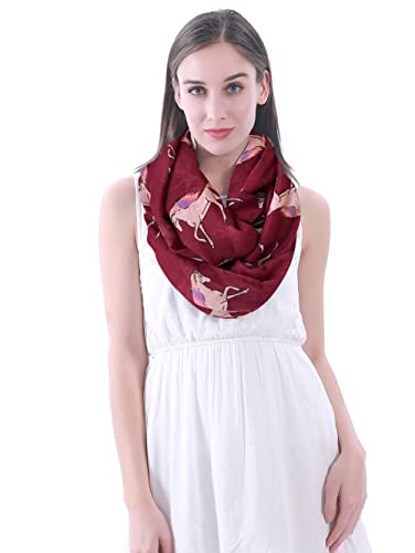 Lina & Lily Unicorn Print Infinity Women's Scarf Lightweight2