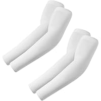fuinloth 2 Paare Arm Sleeves Arm Stulpen Armschoner für Damen/Herren, Volleyball Basketball Sport Ärmel 2 Weiß