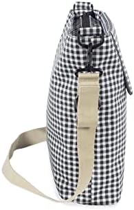 Sac à Langer Walking Mum I Love Vichy Noir – Sac à Dos Multifonction Poussette, Bandoulière & Épaule
