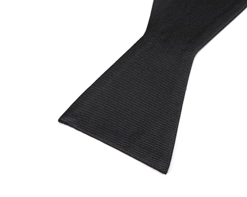 Image of 100% Silk Mens Bowtie Self Tie Bow Tie Bowtie Tuxedo Wedding Solid Color Formal Bow Ties for Man Many Colors