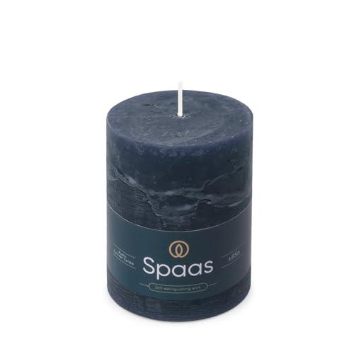 Spaas Vela pilar rústica, 80/110 mm, 65 h, color azul oscuro