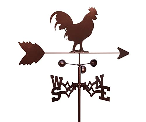 Banderuole segnavento da Esterno, indicatore di direzione del Vento, banderuola a Forma Gallo in Metallo, Decorazione Giardino e Cortile