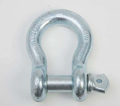 Hi-Gear 1-1/4’’ D Ring Bow Shackle, 12 Ton (26,400 Lbs) Working Capacity, Truck Bed Accessories, with 1 3/8'' Screw Clevis Pin Galvanized, for Rigging, Towing & Overhead Applications, Pack of 2. by Hi-Gear - Image 6