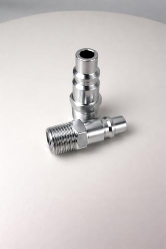 Airboss/US Tool System, Steel Air Fittings Plug, Industrial M-Type, NPT, Max Pressure 300 PSI. 10 pcs set (Male flow size 1/2",threads size 1/2")