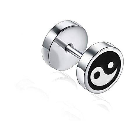 BlackAmazement Dilatador de lóbulo Yin Yang Taijitu Cover