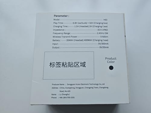 Conyat-Auriculares-Inalambricos-Auriculares-Bluetooth-53-HiFi-Estereo-con-HD-Mic-40Horas-Cascos-Inalambrico-LED-Pantalla-IPX7-Impermeable-Color-de-Pistola-Blanco