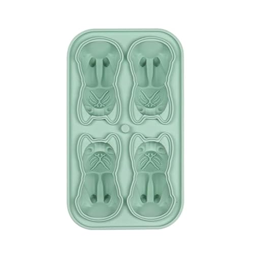 Cubitera en forma de perro Cubitera Dulce Bulldog Ice Bowls Y Forma Flexible Silicona Molde