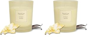 Jean & Len Duftkerze Amber & Vanilla, 2er Pack