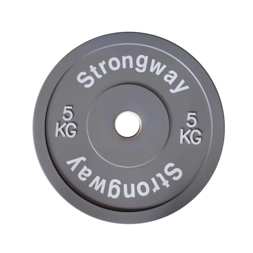 Strongway® Olympic 50KG 70KG 100KG Bumper Weight Plates Sets with 6FT 7FT Barbell - Colour Coded 2 Inch (2") / 50mm Hole - Rubber Coated Cast Iron (70KG SET + 7FT BAR) - Image 4