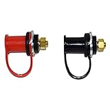 A-Team Performance Color-coded Battery Charger Post comes in pair, of 3/8 Inch studs, 1 Black Cap and 1 Red Cap. Compatible with Auto, Truck, Boat, ATV etc.