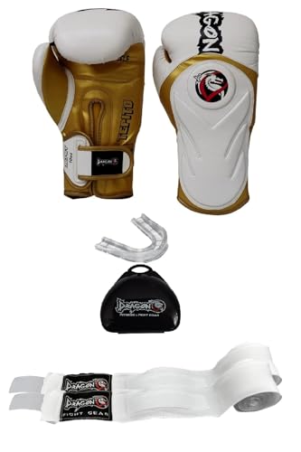 Tepito Boks Kıck Muay Thai Eldiveni Boxing Gloves Gifttoom Beyaz Altın 12 Oz