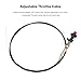 Creative.C 10 FT Heavy Duty Vernier Adjustable Lock Cable, 55204 Control Cables, Adjustable Throttle Cables with 2 in, Red Knob