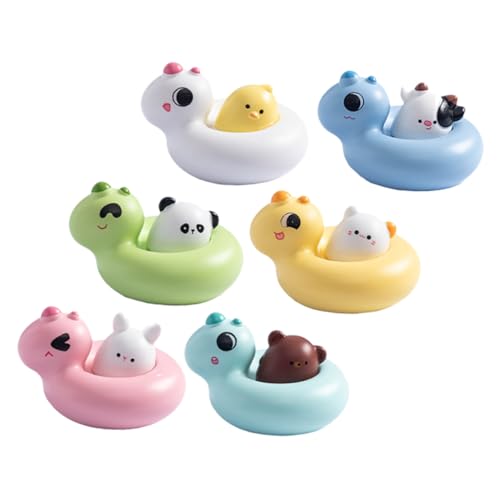 TOYANDONA 6pièces Miniatures Animaux Résine avec Accessoires De Plage pour Paysage Sculptures Charmantes pour Décoration De Jardin Et