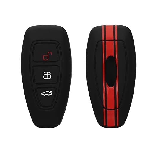 kwmobile Funda para Llave Keyless Go de 3 Botones para Coche Ford - Carcasa Protectora Suave de Silicona - Case de Mando de Auto con diseño de Rally