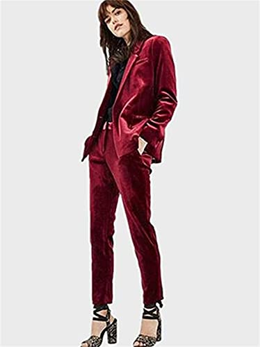 LIBODU Velvet Women Tuxedos Wedding Pantsuits Party Wear Suits Formal Business Suits2