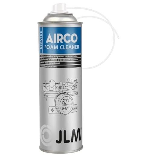 JLM - Klimaanlagenreiniger 500ml - Klimaanlagen Reinigungsschaum mit frischem Eukalyptusduft - Reinigung für Airco in PKW, LKW, KFZ, Büro und Häuser - Airco Foam Cleaner - J08025