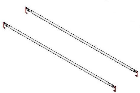 Coppia Aste Parapetto X Ponteggio Grim