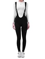 INBIKE Fahrradhose Damen Gepolstert Lang Radsport Trägerhose Sitzpolster Winter Warm Thermo Fleece Gefüttert Bib Hose MTB Rennrad Fahrrad Schwarz M