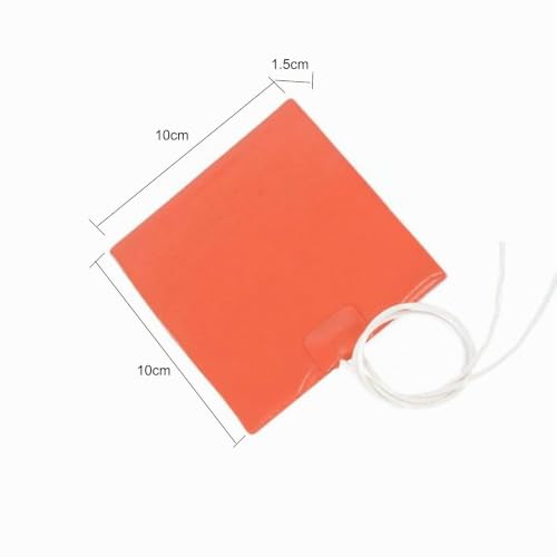 Fyearfly Płyta grzewcza o stałej temperaturze, 100x120mm 12V 12W Panel grzewczy z gumy silikonowej Bezpieczna elektryczna płyta grzewcza o stałej temperaturze 60℃ Maksymalna