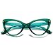 Viseng Womens Oversized Cateye Reading Glasses Blue Light Computer Glasses Stylish Reader +2.5 (green)