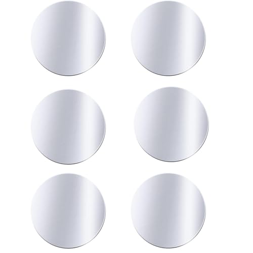 Kerlike Placa de metal autoadhesiva, 6 unidades, placas metálicas redondas finas con adhesivo 3M para soporte magnético de coche, accesorios de repuesto, banda de metal para teléfono móvil, color