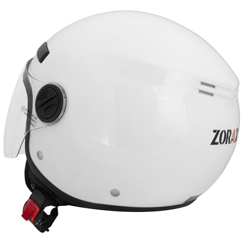 Casco Protector de Motocicleta Zorax Blanco Talla S ECE 2206 Con Visor 7
