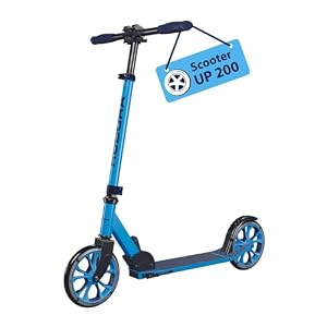 HUDORA Scooter Up 200 Geluidsarme aluminium step, voor maximaal 100 kg, in hoogte verstelbare en inklapbare step, kickstep voor kinderen, jongeren en volwassenen
