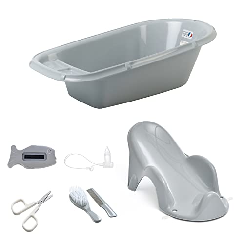 Baignoire Thermobaby avec transat et brosse pour le bain du nouveau-né