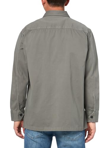 Image of BOSS Men's Twill Cargo Pocket Zip Up Overshirt