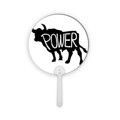 Éventail rond en plastique motif vache noire no/no - 2