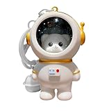 Bonito llavero con forma de osito - Diseño de astronauta, función de iluminación, tamaño mini colgante, estructura resistente | Decoración para bolso escolar, colgante para z, D, Fare riferimento alla